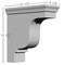 Ekena Millwork 4 1/8"W x 10 1/2"D x 10 1/2"H Edinburgh Bracket BKT04X10X10ED - alternate 4